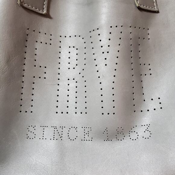 FRYE Carson Gray Leather Shoulder Tote Bag distressed Leather - Picture 13 of 14